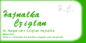 hajnalka cziglan business card